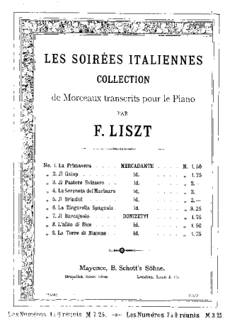 Franz Liszt  score for Piano