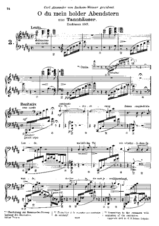 Franz Liszt  score for Piano