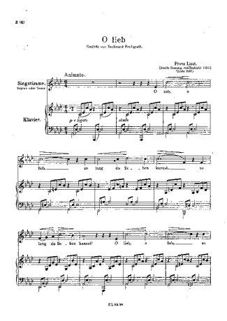 Franz Liszt  score for Piano