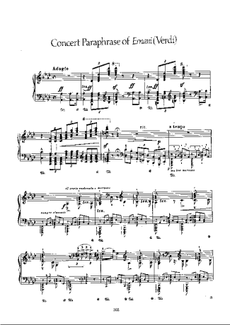 Franz Liszt Paraphrase De Concert Sur Ernani II S.432 score for Piano
