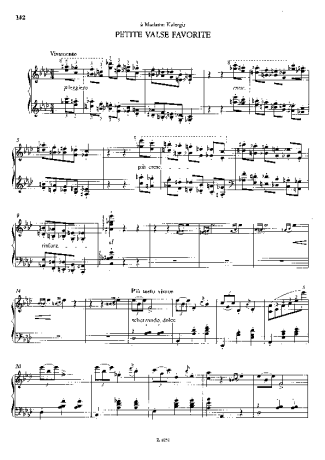 Franz Liszt Petite Valse Favorite S.212 score for Piano