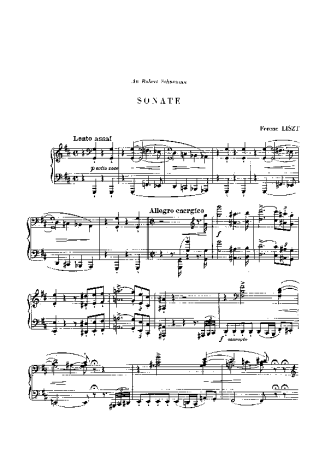 Franz Liszt Piano Sonata In B Minor S.178 score for Piano