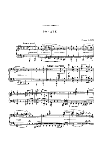 Franz Liszt  score for Piano