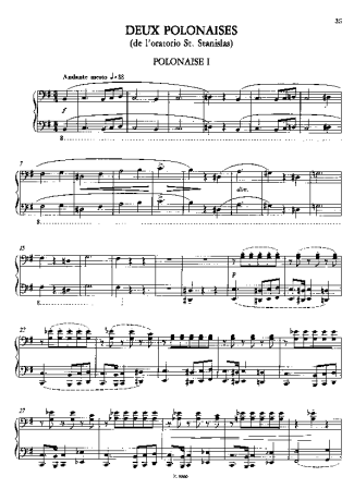 Franz Liszt Polonaises De L Oratorio St. Stanislaus S.519 score for Piano