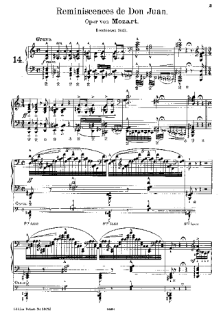 Franz Liszt  score for Piano