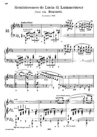 Franz Liszt  score for Piano