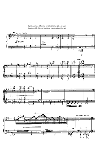 Franz Liszt Réminiscences De Norma S.394 score for Piano
