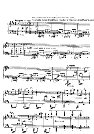 Franz Liszt Réminiscences De Robert Le Diable S.413 score for Piano