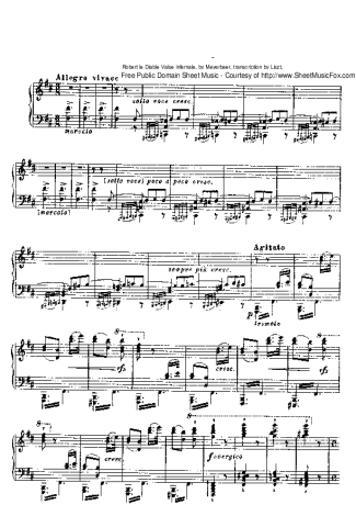 Franz Liszt  score for Piano