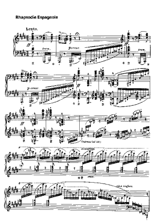 Franz Liszt Rhapsodie Espagnole S.254 score for Piano
