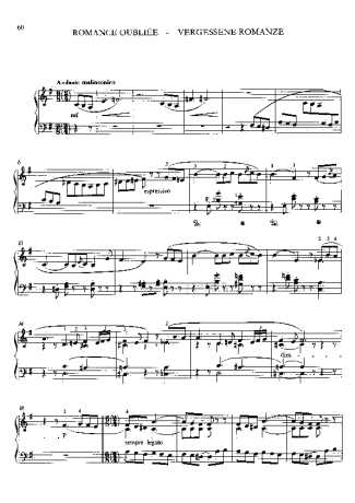 Franz Liszt  score for Piano