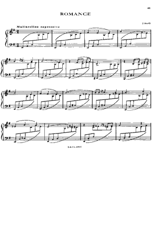 Franz Liszt Romance S.169 score for Piano