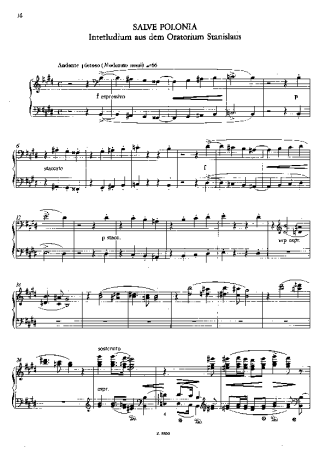 Franz Liszt Salve Polonia S.113 2 score for Piano