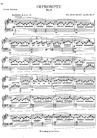 Franz Liszt Schubert_s Impromptus 3 S.565b score for Piano