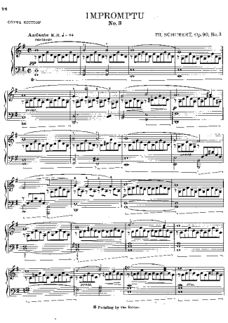 Franz Liszt Schubert_s Impromptus 3 S.565b score for Piano