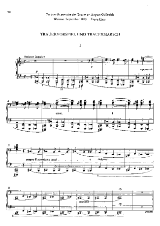 Franz Liszt  score for Piano