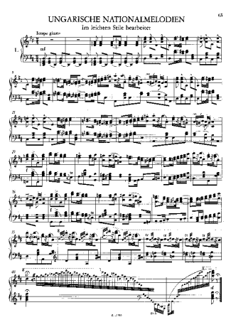 Franz Liszt  score for Piano