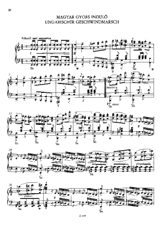 Franz Liszt  score for Piano