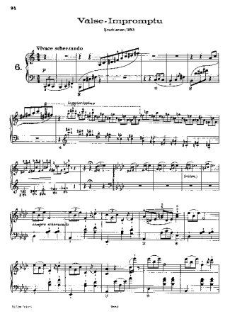 Franz Liszt Valse-Impromptu S.213 score for Piano