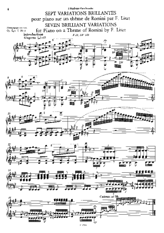 Franz Liszt  score for Piano