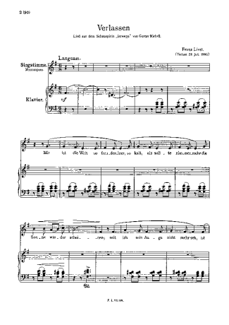 Franz Liszt  score for Piano