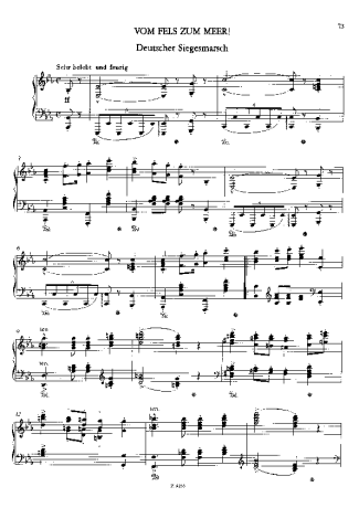 Franz Liszt Vom Fels Zum Meer S.229 score for Piano