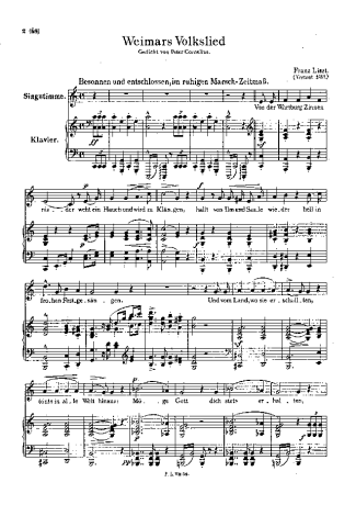 Franz Liszt  score for Piano