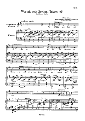 Franz Liszt  score for Piano