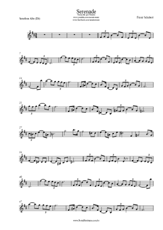 Franz Schubert Serenade score for Alto Saxophone