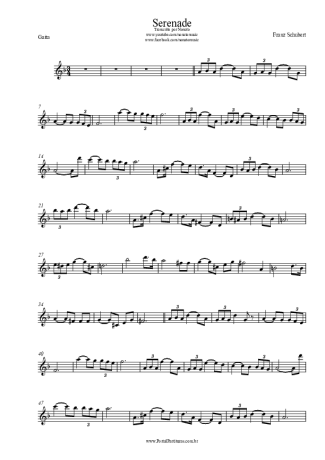 Franz Schubert Serenade score for Harmonica