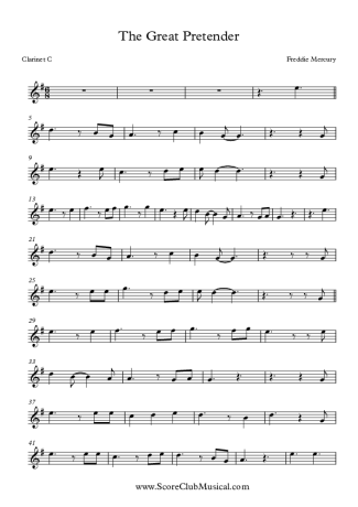 Freddie Mercury  score for Clarinet (C)