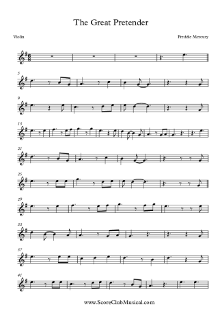 Freddie Mercury  score for Violin