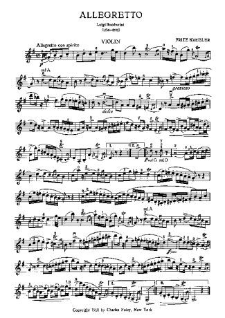 Fritz Kreisler  score for Violin