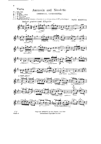 Fritz Kreisler  score for Violin