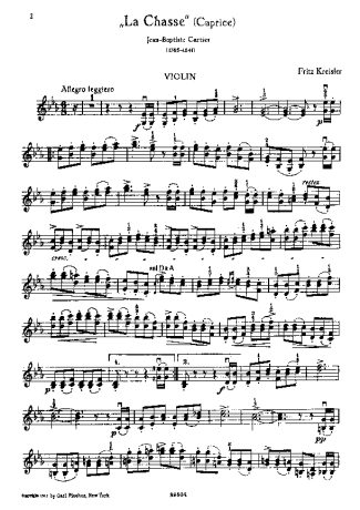 Fritz Kreisler  score for Violin