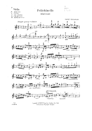 Fritz Kreisler  score for Violin