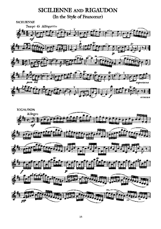 Fritz Kreisler  score for Violin