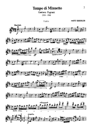 Fritz Kreisler  score for Violin