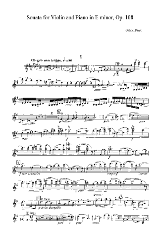 Gabriel Faure Violin Sonata 2 score for Violin