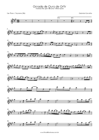 Gabriela Carvalho  score for Tenor Saxophone Soprano (Bb)