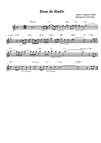 Gal Costa  score for Tenor Saxophone Soprano (Bb)