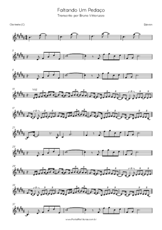 Gal Costa  score for Clarinet (C)