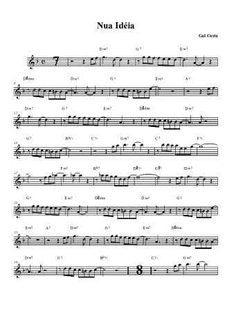 Gal Costa Nua Ideia score for Clarinet (Bb)