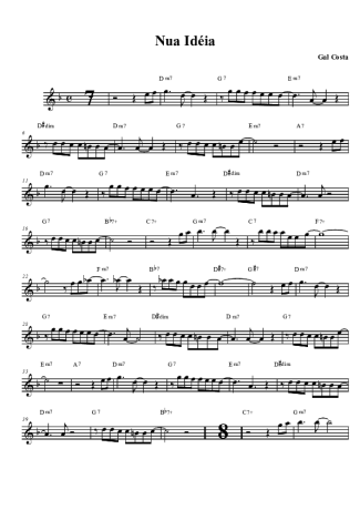 Gal Costa Nua Ideia score for Tenor Saxophone Soprano (Bb)