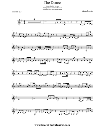 Garth Brooks  score for Clarinet (C)