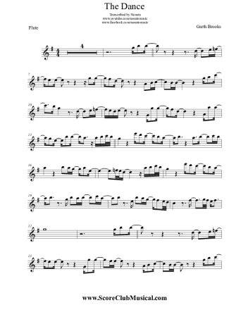 Garth Brooks The Dance score for Flute