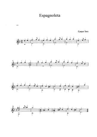 Gaspar Sanz  score for Acoustic Guitar