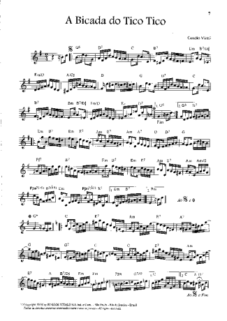 Gaudio Viotti A Bicada do Tico Tico score for Violin