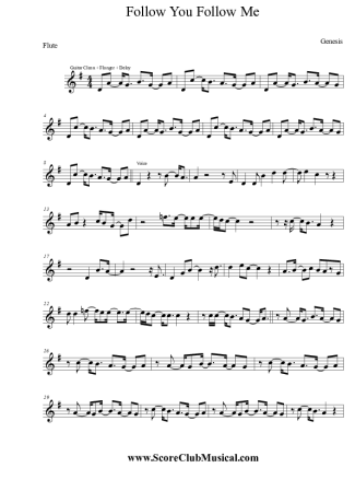 Genesis  score for Flute