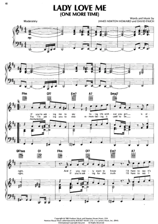 George Benson Lady Love Me score for Piano